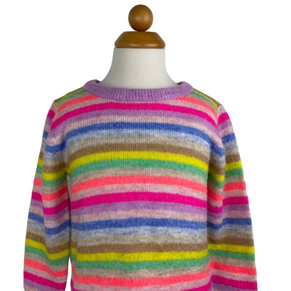 GAP Long Sleeve Stripped Sweater Dress Rainbow 4T - Picture 2 of 7